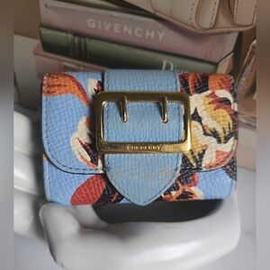 Burberry Chesham LTD Floral Print Leather Card Wallet EUC